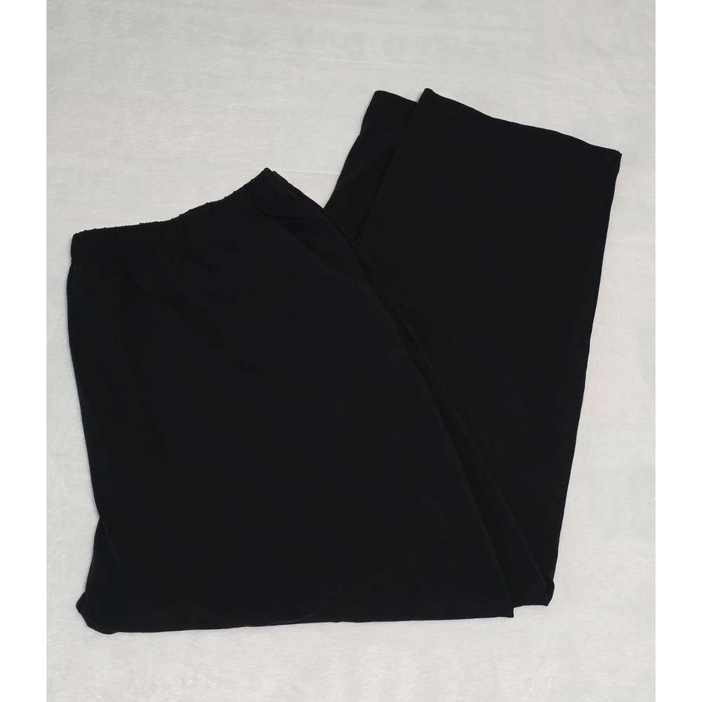L.L. Bean Womens 3XL / XXXL Black Perfect Fit Pants Original Tapered Leg